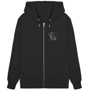 Team Bär Backprint (weiß) - Organic Zipper