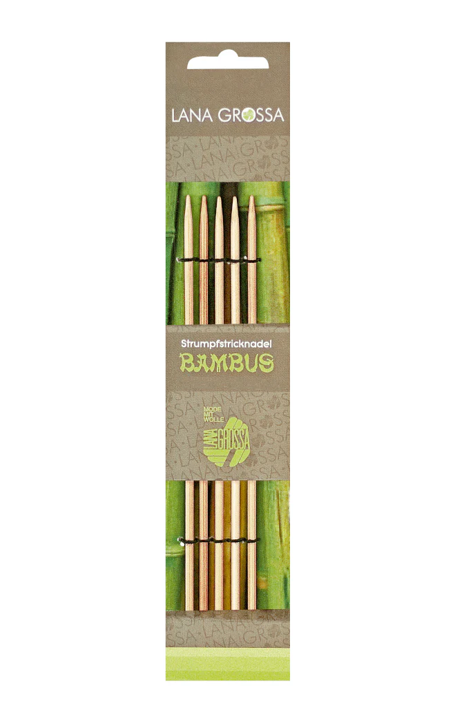 10 mm Strumpfstricknadeln Bambus (5er-Set) – Bild 2