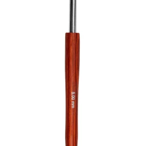 10mm Wollhäkelnadel aus Alu mit Holzgriff